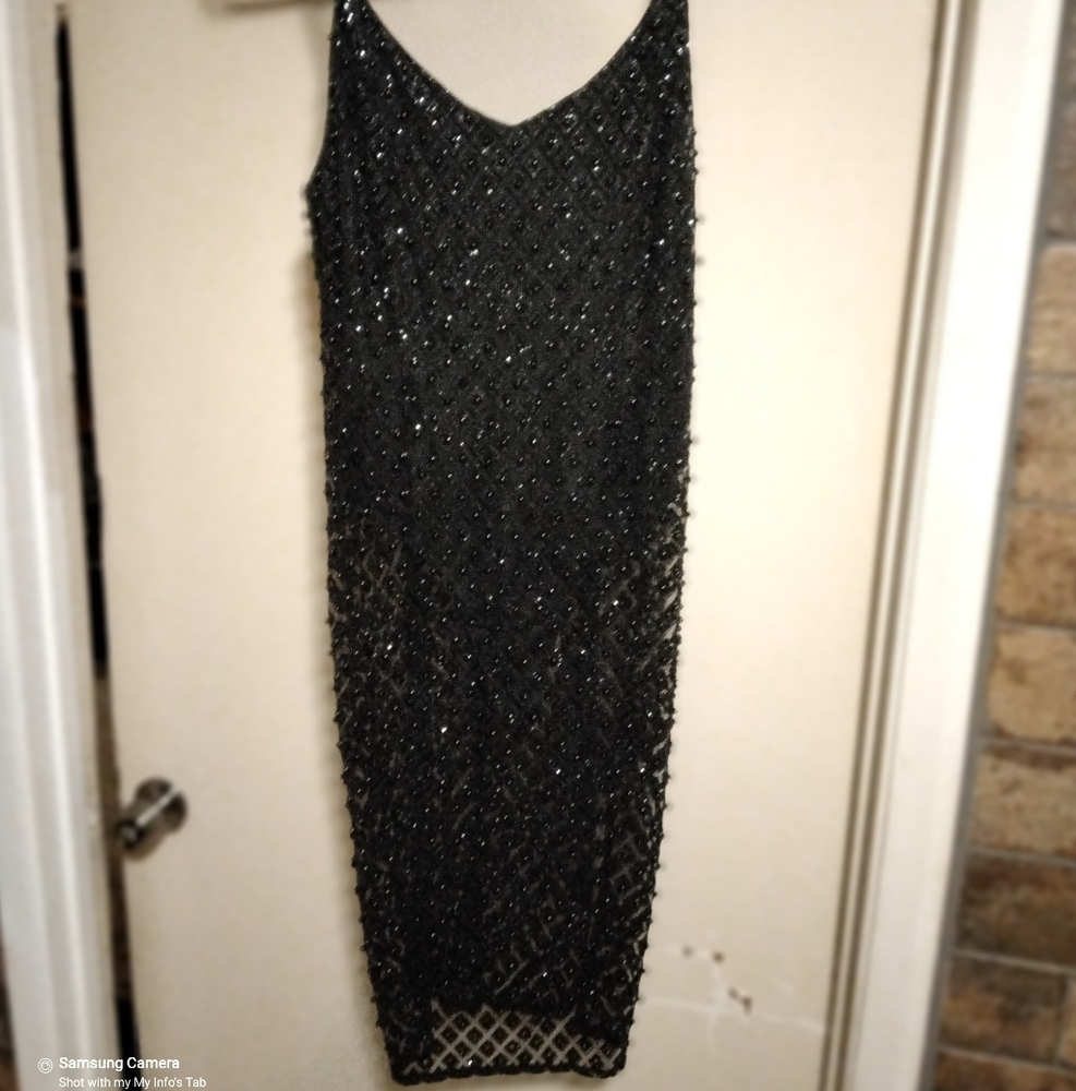 Fashion Nova Midnight Sparkle Midi Dress